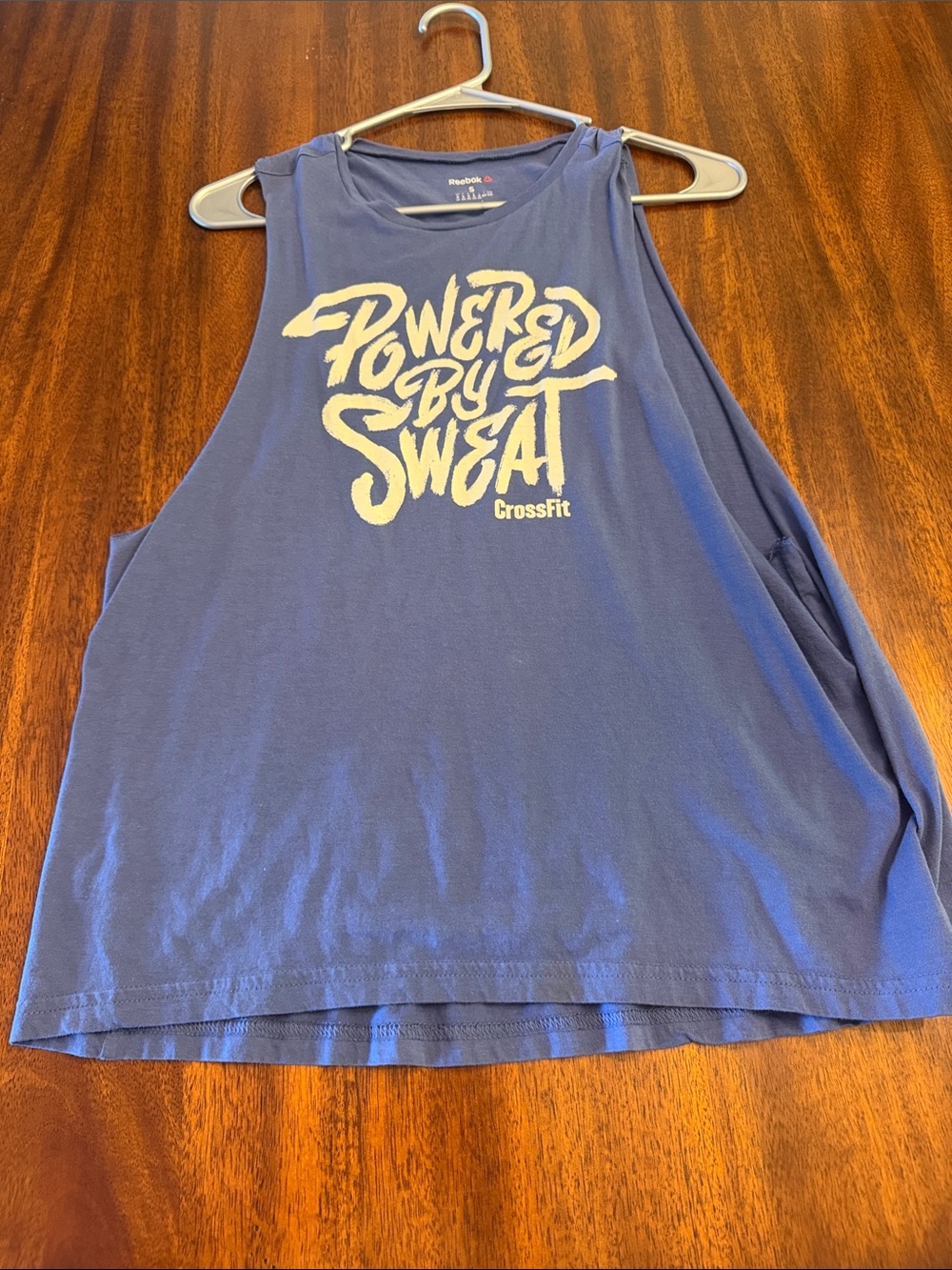 Reebok Women's Navy Blue 'Powered by Sweat' CrossFit Tank